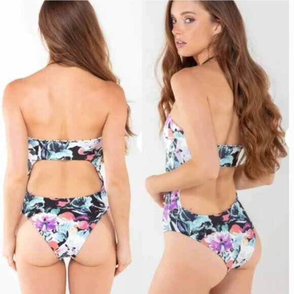 WET Swimwear Brie Reversable Open Back One Piece Swimsuit - M - Picture 5 of 11